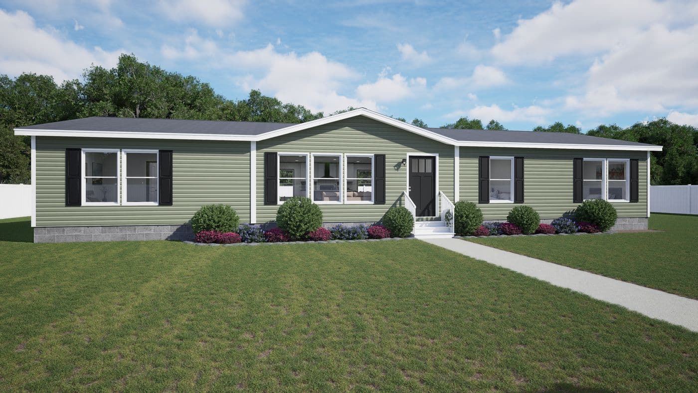 The EMPOWER Exterior. This Manufactured Mobile Home features 4 bedrooms and 2 baths.