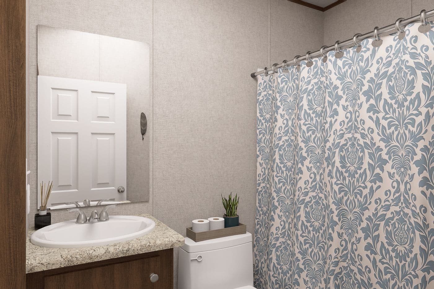 The MAGNOLIA Exterior. This Manufactured Mobile Home features 3 bedrooms and 2 baths.