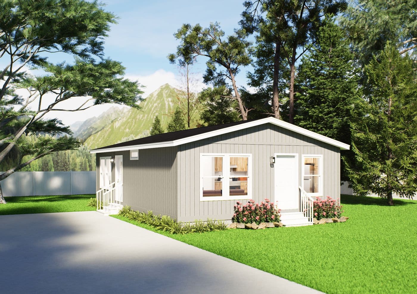 The 5029 IMAGINE Exterior. This Manufactured Mobile Home features 2 bedrooms and 2 baths.