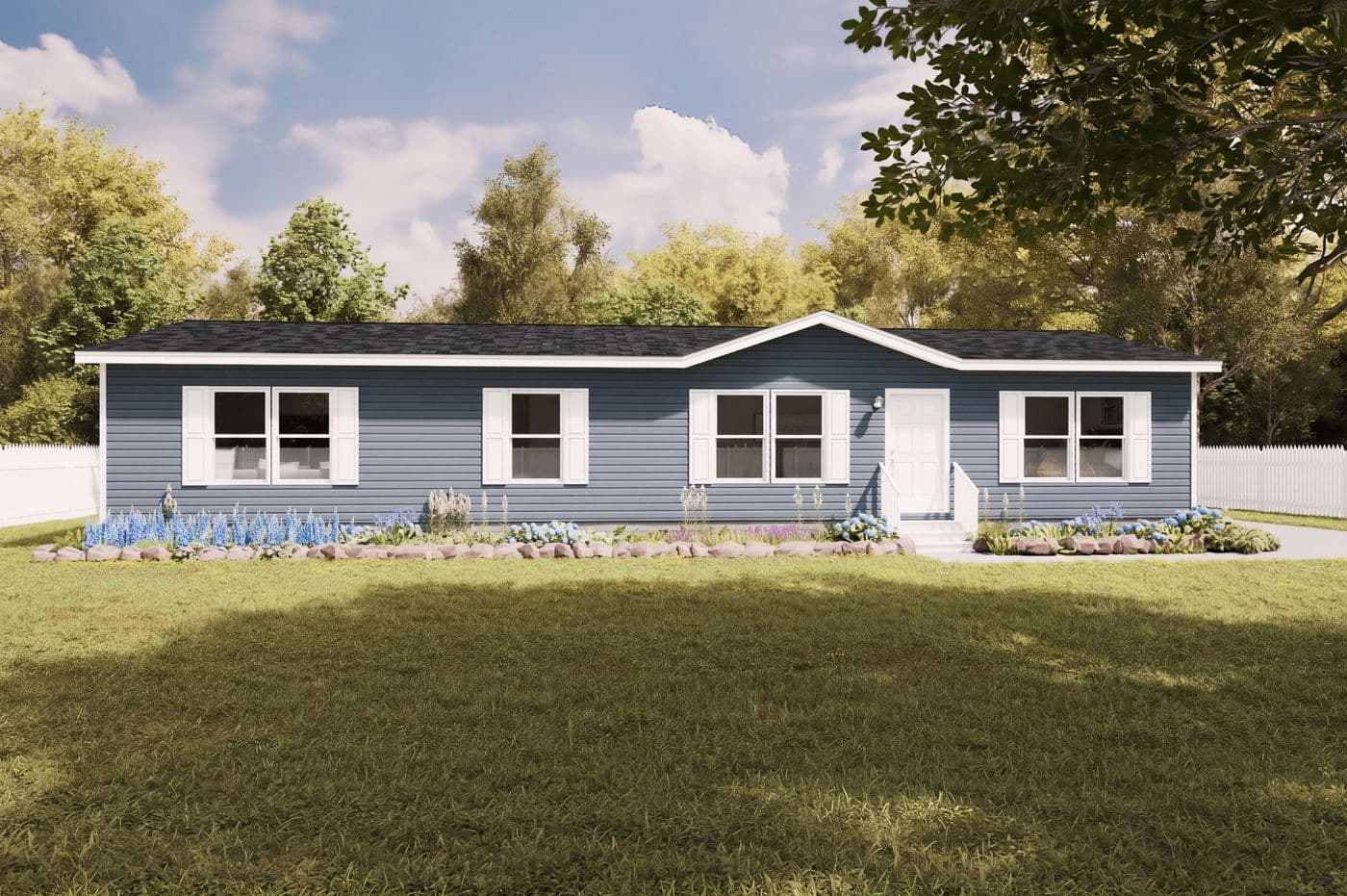 The THE EAGLE 60 Exterior. This Manufactured Mobile Home features 3 bedrooms and 2 baths.
