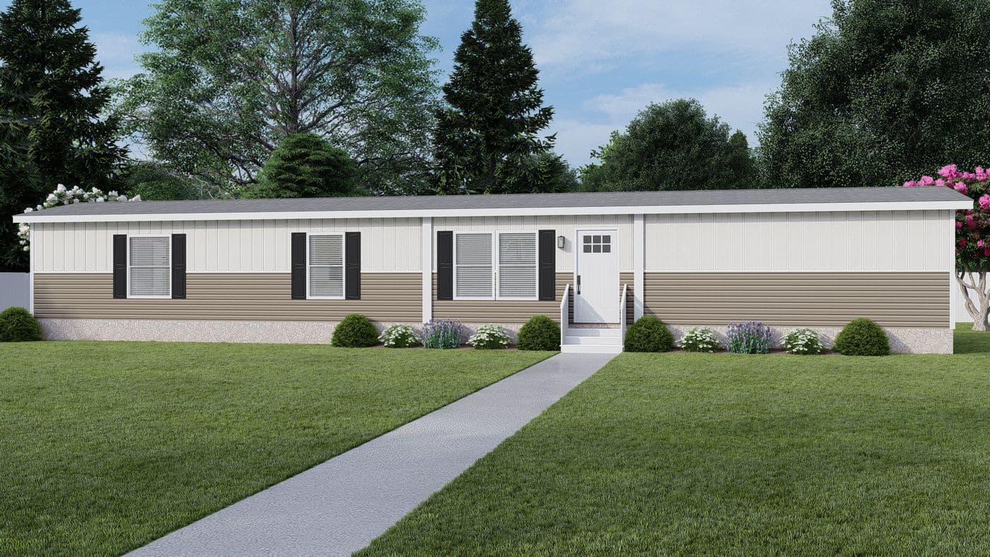 The MAGELLAN 7616-1172 Exterior. This Manufactured Mobile Home features 3 bedrooms and 2 baths.