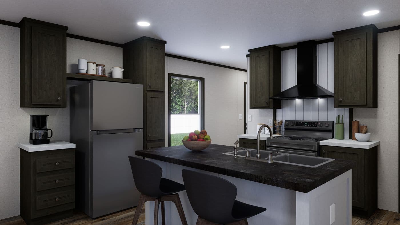 The THE RALLY Exterior. This Manufactured Mobile Home features 3 bedrooms and 2 baths.