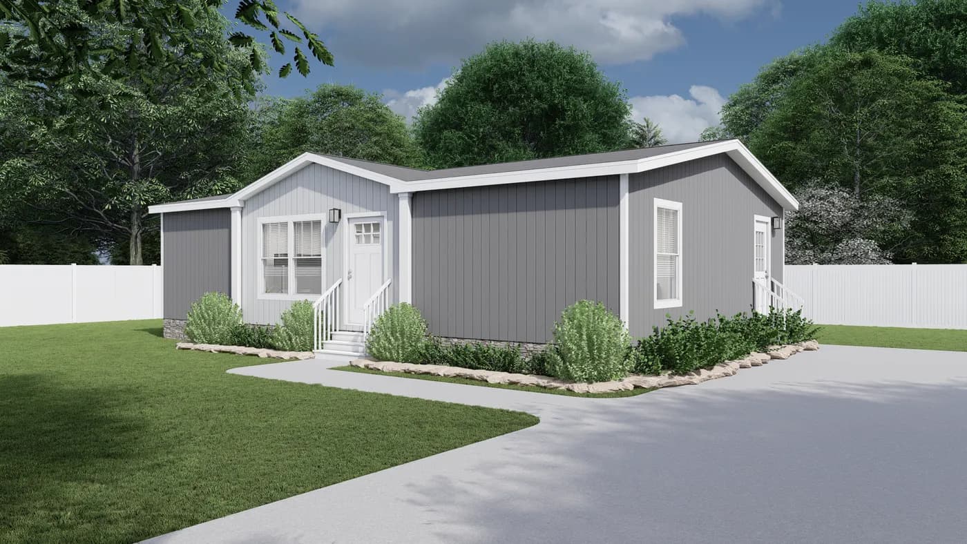 The SWEET DREAMS Exterior. This Modular Home features 3 bedrooms and 2 baths.