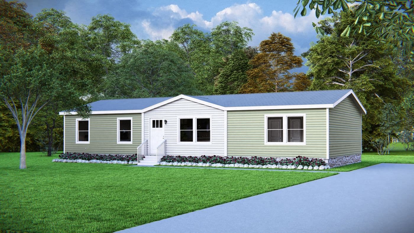 The ULTRA FLEX Exterior. This Manufactured Mobile Home features 4 bedrooms and 2 baths.