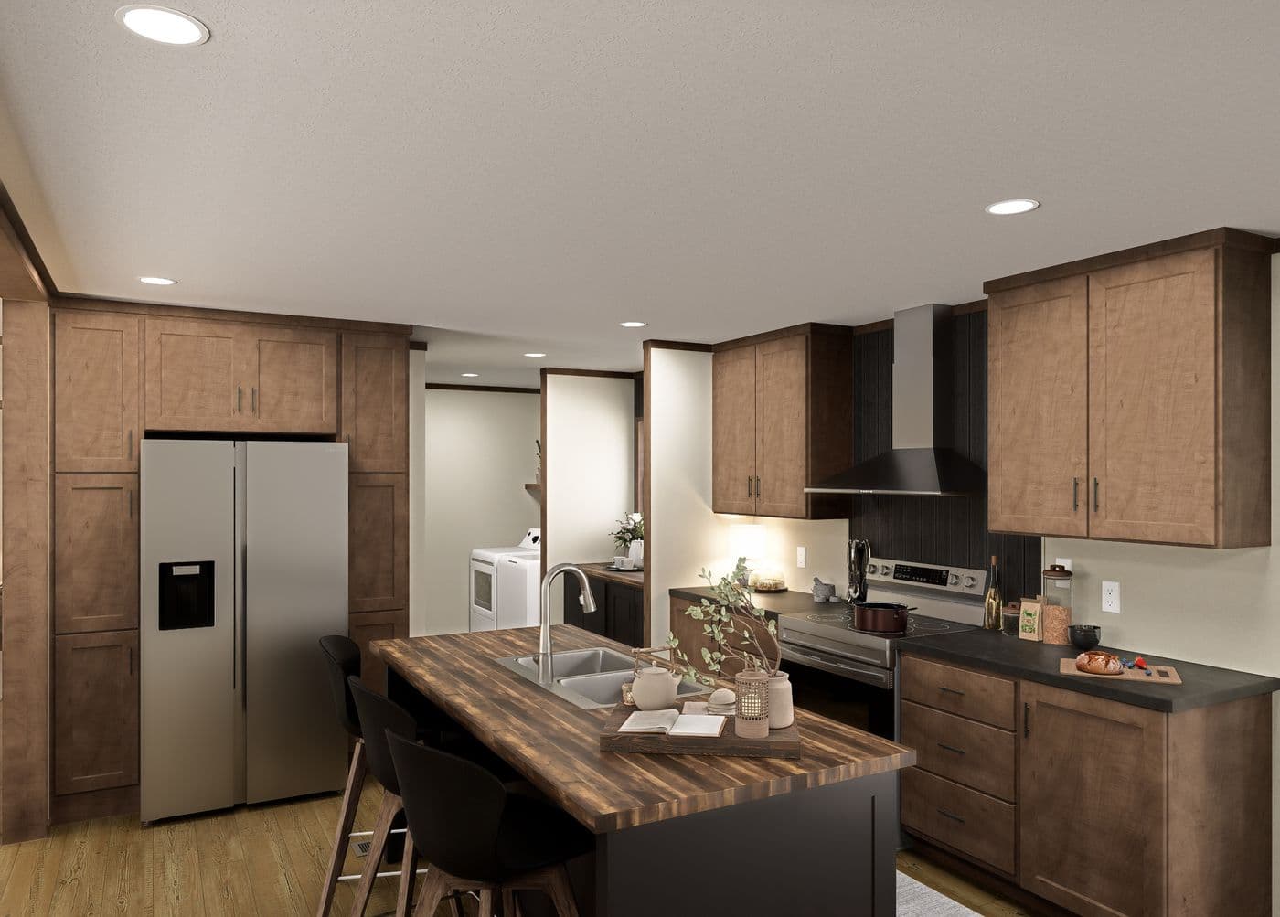 The BOONE Exterior. This Manufactured Mobile Home features 4 bedrooms and 2 baths.