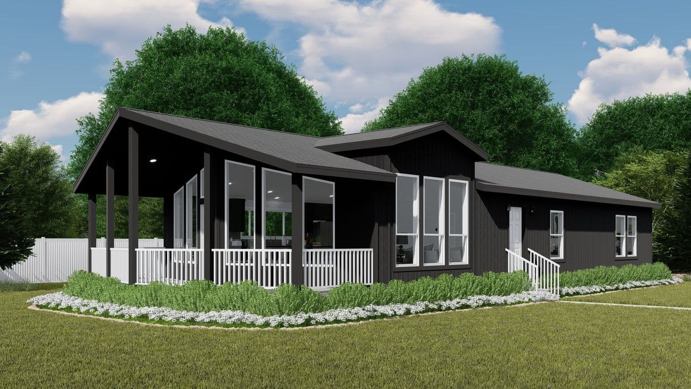 The ING564F SHASTA              GW Exterior. This Manufactured Mobile Home features 3 bedrooms and 2 baths.