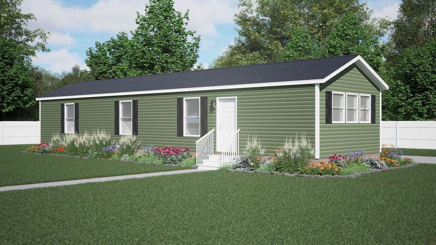 The 6016-CC03 HARBORVIEW 60 Exterior. This Manufactured Mobile Home features 2 bedrooms and 2 baths.