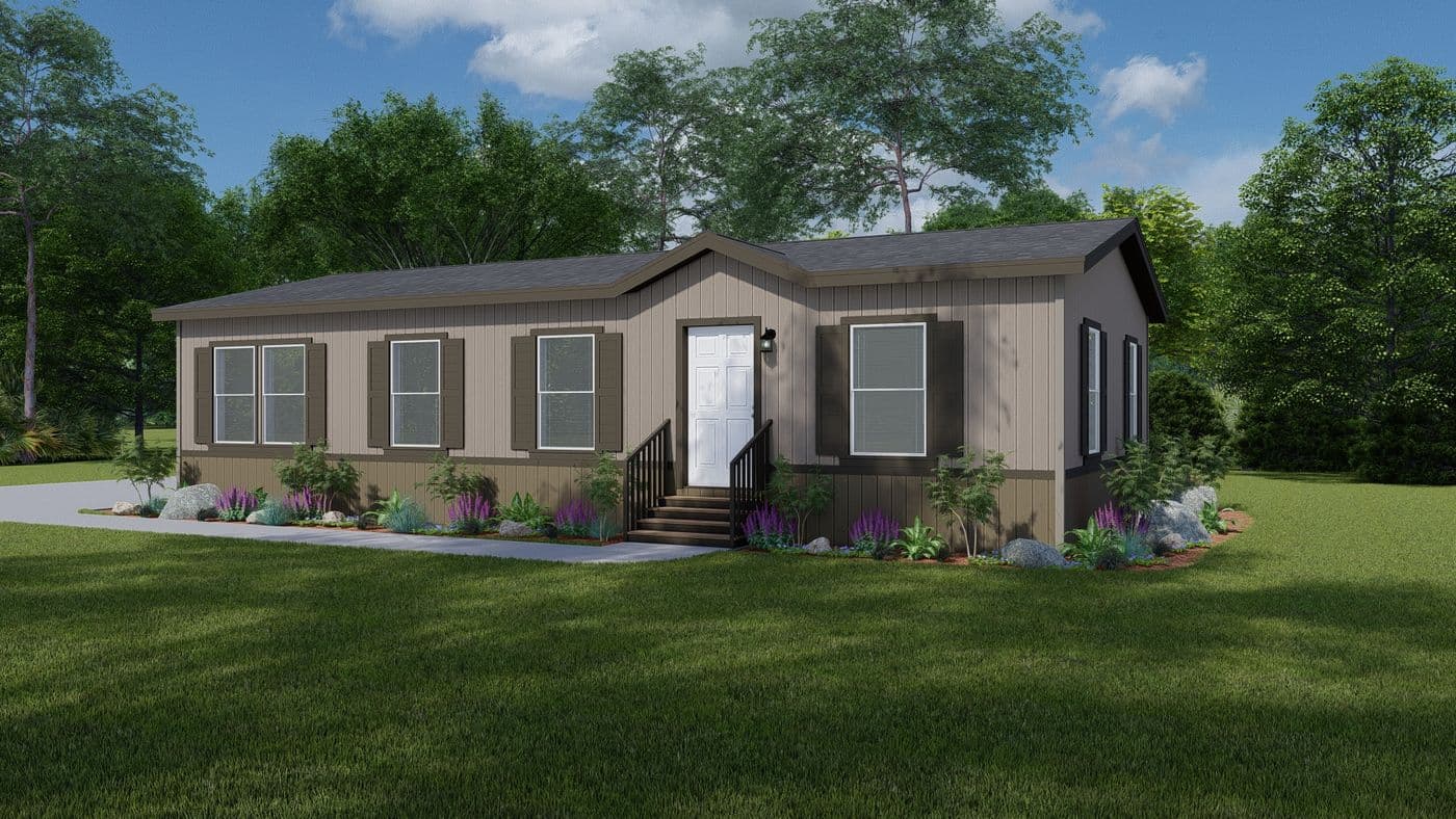 The FAIRPOINT 24463B Optional Cottage Exterior. This Manufactured Mobile Home features 3 bedrooms and 2 baths.