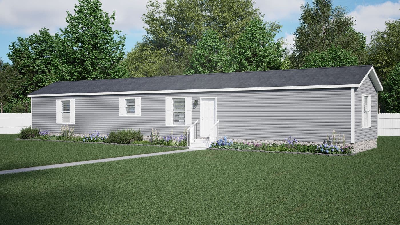 The 7216-CC01 CORNERSTONE 72 Exterior. This Manufactured Mobile Home features 3 bedrooms and 2 baths.