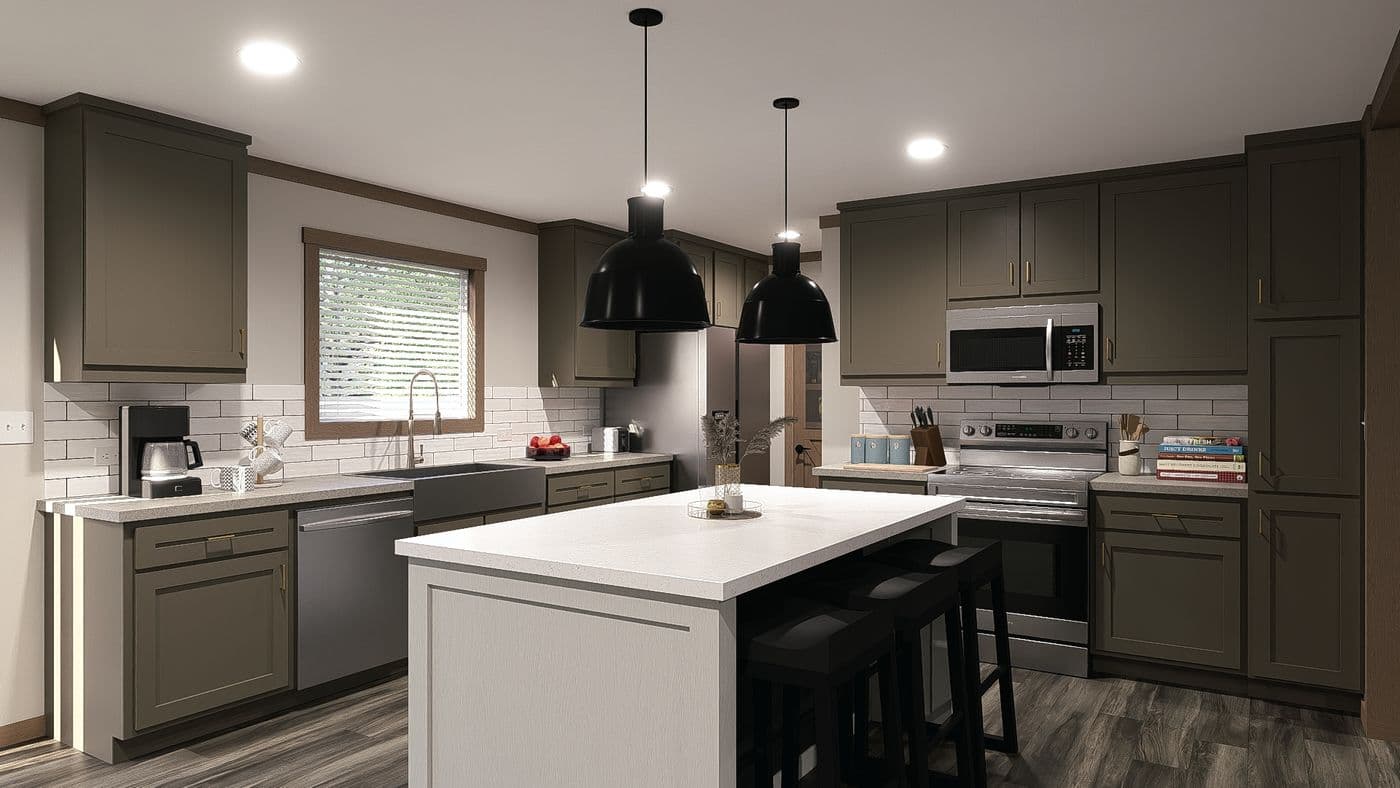 The EMILIE ELITE Exterior. This Manufactured Mobile Home features 3 bedrooms and 2 baths.