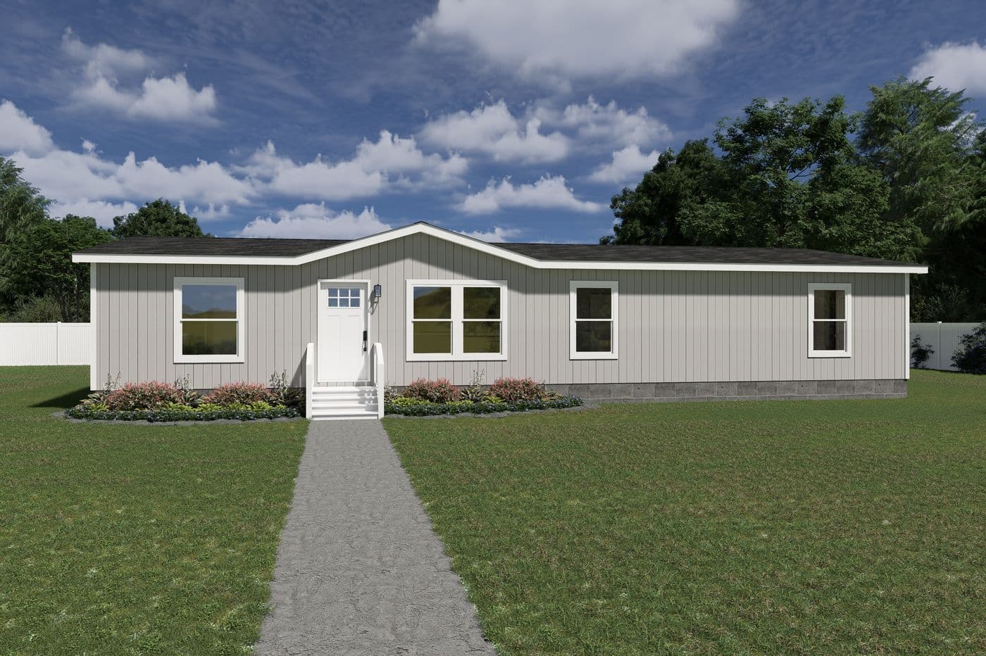 The EXPEDITION Exterior. This Manufactured Mobile Home features 4 bedrooms and 2 baths.