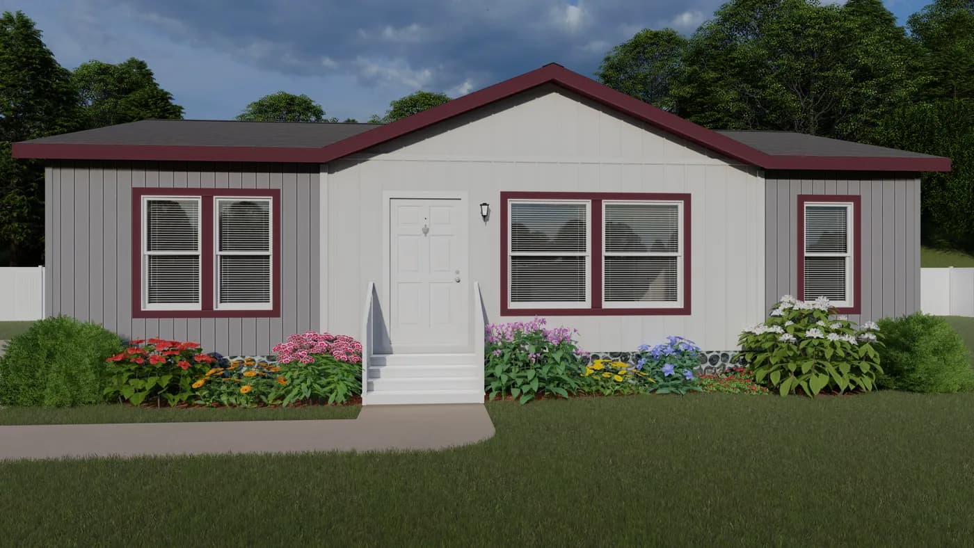 The 2029 COLUMBIA RIVER (NEW) Exterior. This Manufactured Mobile Home features 2 bedrooms and 2 baths.