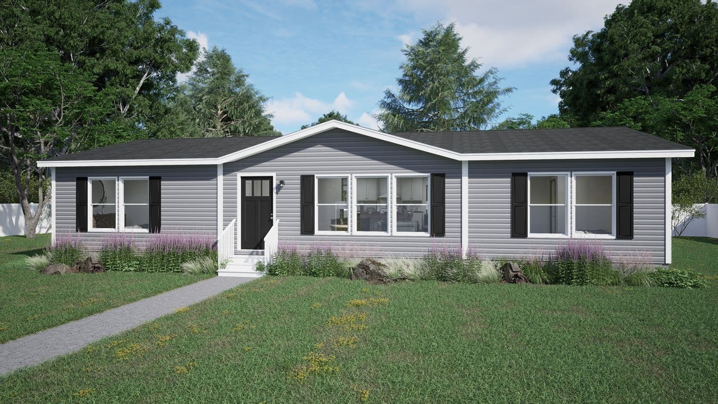 The DISCOVER Exterior. This Manufactured Mobile Home features 3 bedrooms and 2 baths.
