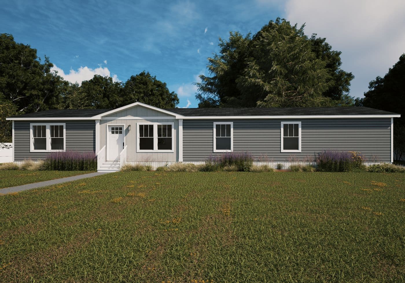 The OCTAVE Exterior. This Manufactured Mobile Home features 4 bedrooms and 2 baths.