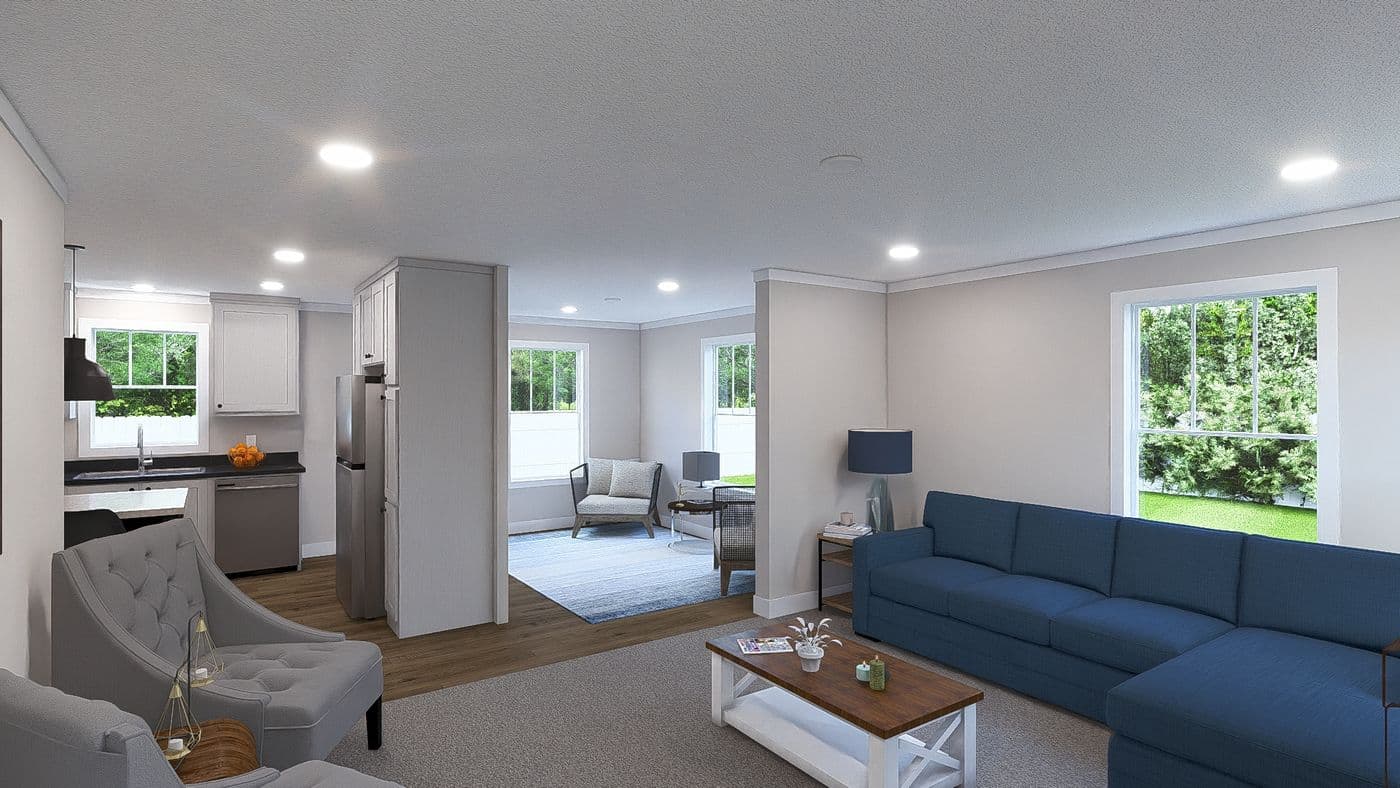 The UNDER PRESSURE Exterior. This Manufactured Mobile Home features 3 bedrooms and 2 baths.