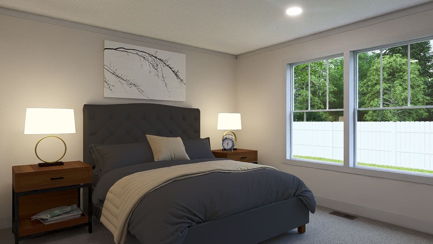 The STAYIN ALIVE Exterior. This Manufactured Mobile Home features 3 bedrooms and 2 baths.
