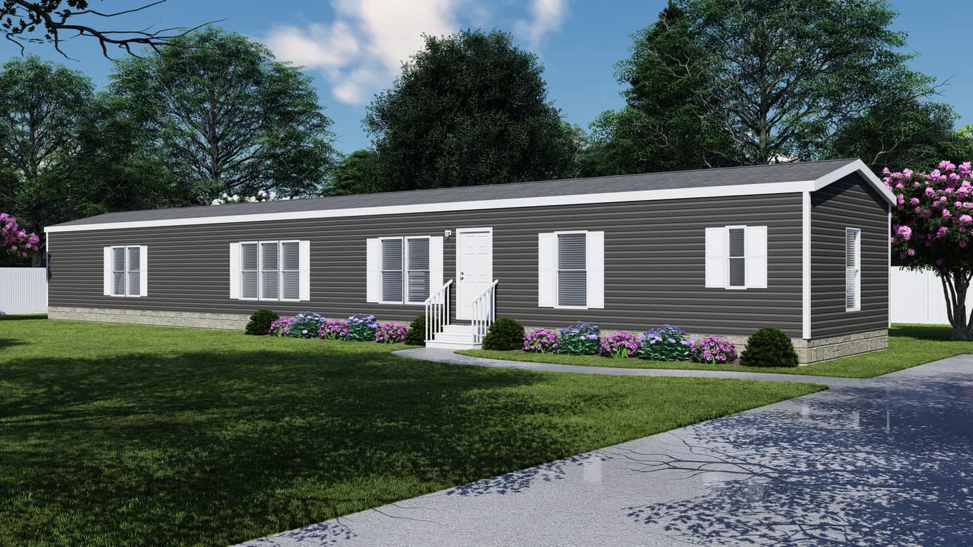 The THE SEASIDE Exterior. This Manufactured Mobile Home features 3 bedrooms and 2 baths.