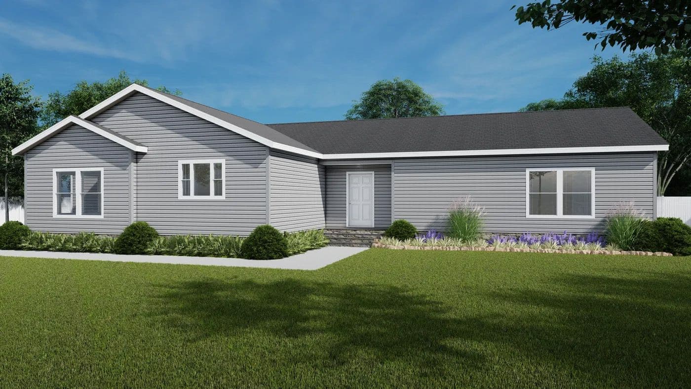 The LEGEND 572-1 MOD Exterior. This Modular Home features 3 bedrooms and 2 baths.
