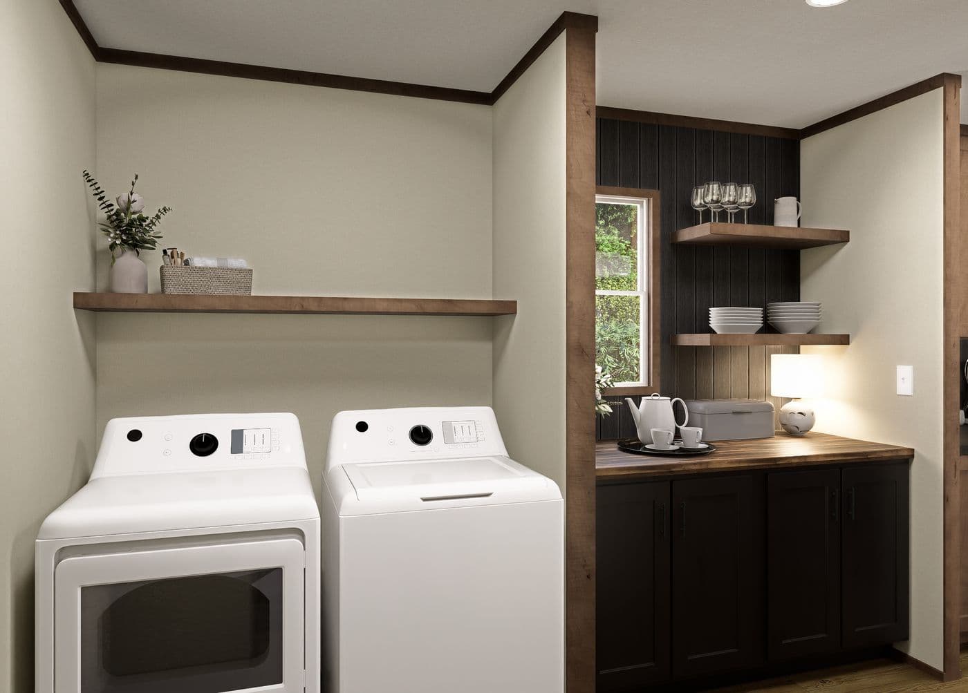 The BOONE Exterior. This Manufactured Mobile Home features 4 bedrooms and 2 baths.