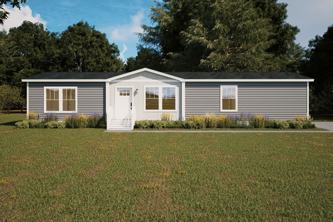 The CADENCE Exterior. This Manufactured Mobile Home features 4 bedrooms and 2 baths.