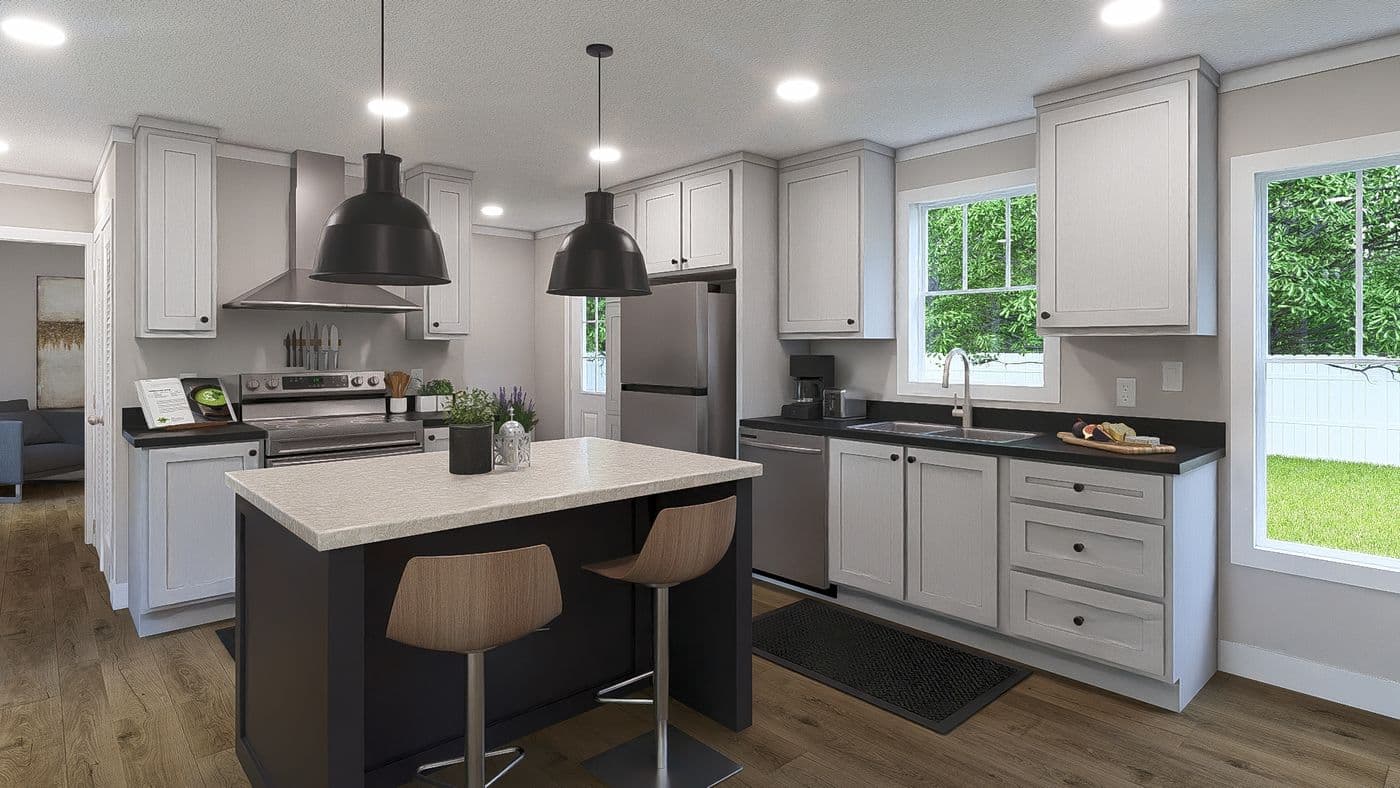 The SWEET CAROLINE Exterior. This Manufactured Mobile Home features 3 bedrooms and 2 baths.