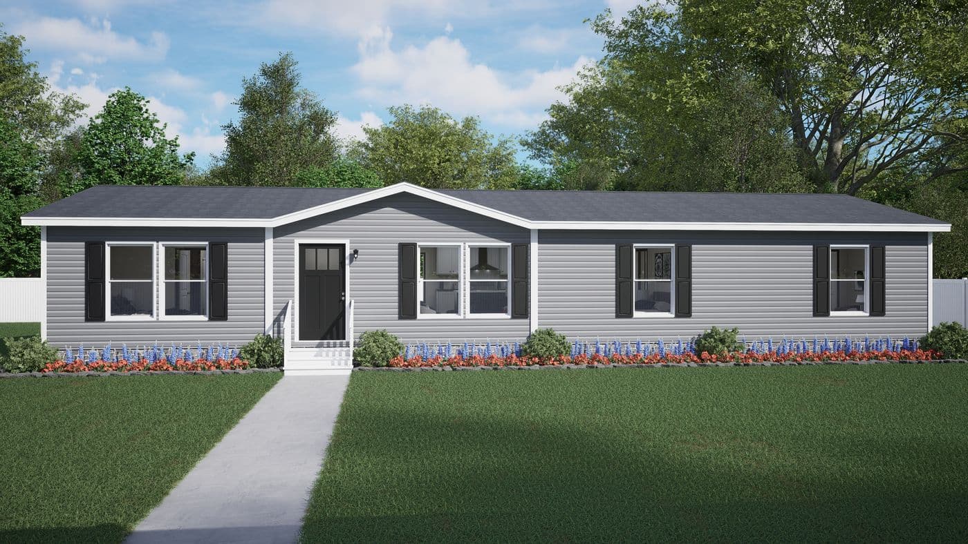 The IMPACT Exterior. This Manufactured Mobile Home features 4 bedrooms and 2 baths.