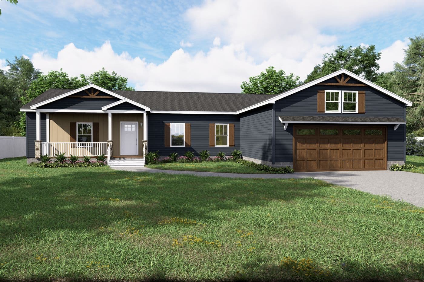 The MCCANN BLVD 6830-MS070 SECT Exterior. This Manufactured Mobile Home features 3 bedrooms and 2 baths.