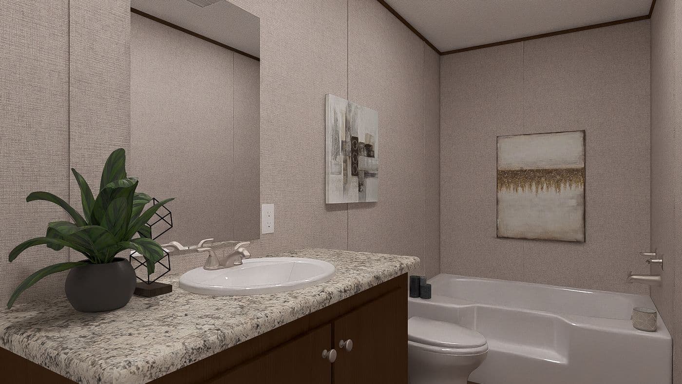 The ASPEN Exterior. This Manufactured Mobile Home features 3 bedrooms and 2 baths.