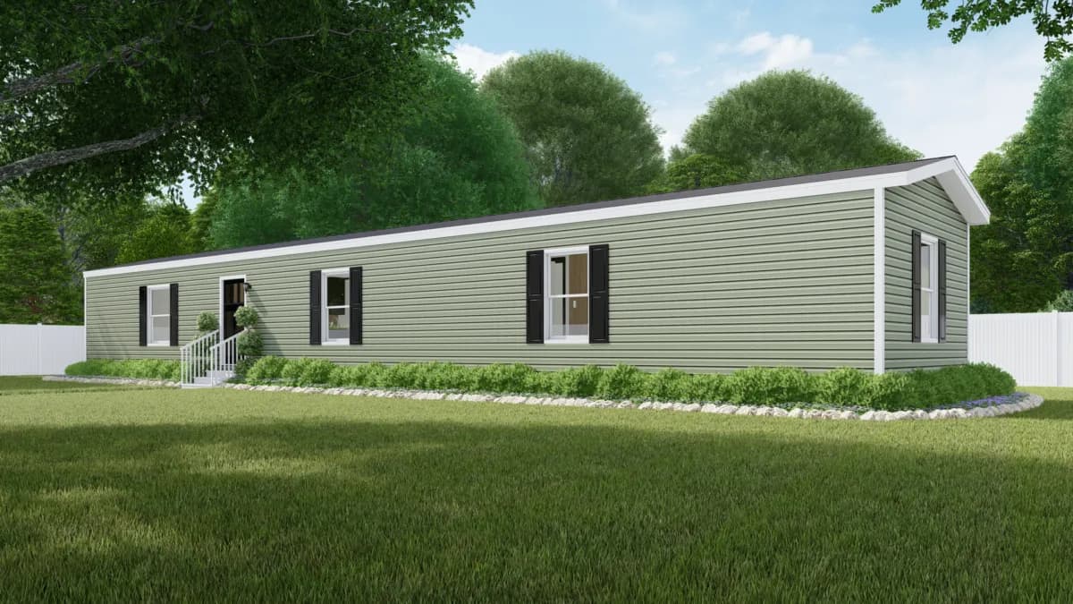 The VISION Exterior. This Manufactured Mobile Home features 3 bedrooms and 2 baths.