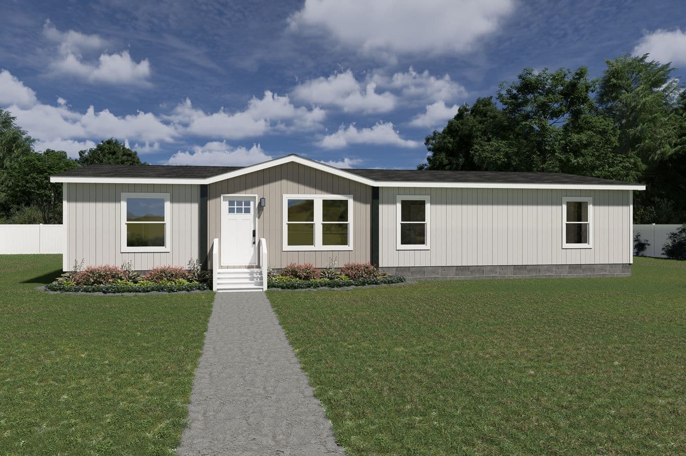 The EXPEDITION Exterior. This Manufactured Mobile Home features 4 bedrooms and 2 baths.