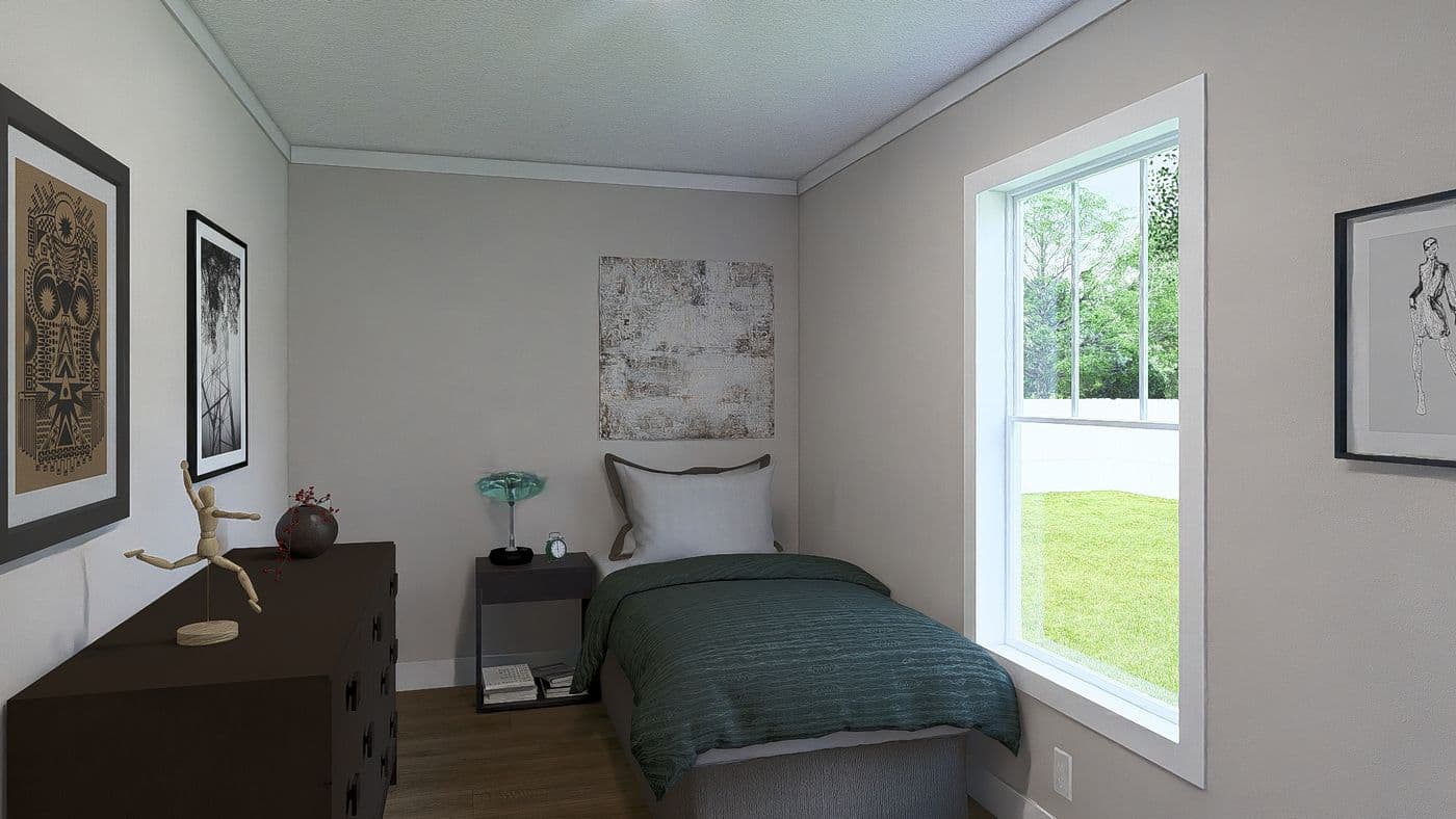 The STILL THE ONE Exterior. This Manufactured Mobile Home features 2 bedrooms and 2 baths.