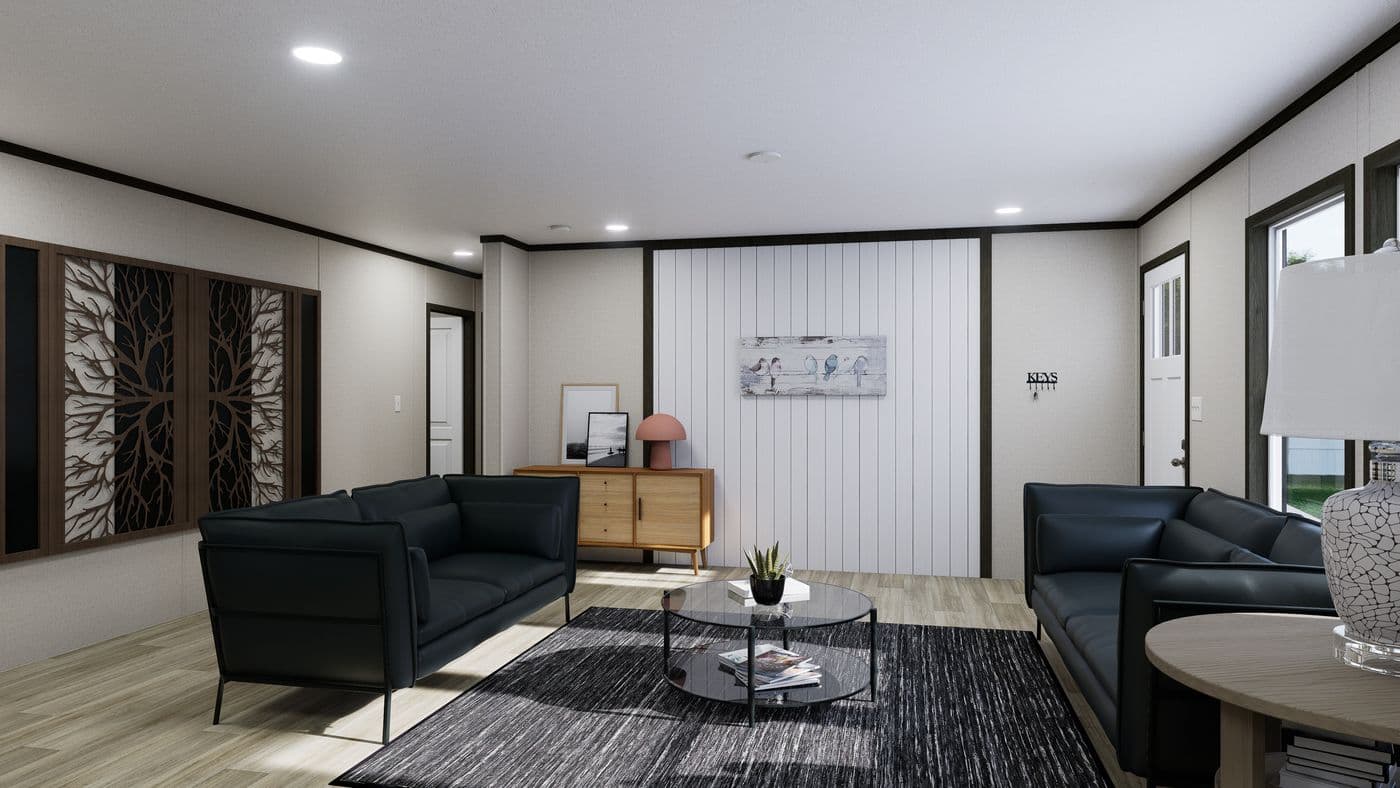 The FLOURISH Exterior. This Manufactured Mobile Home features 3 bedrooms and 2 baths.