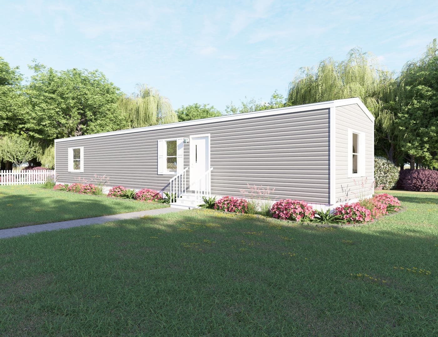 The DOGWOOD Exterior. This Manufactured Mobile Home features 2 bedrooms and 2 baths.