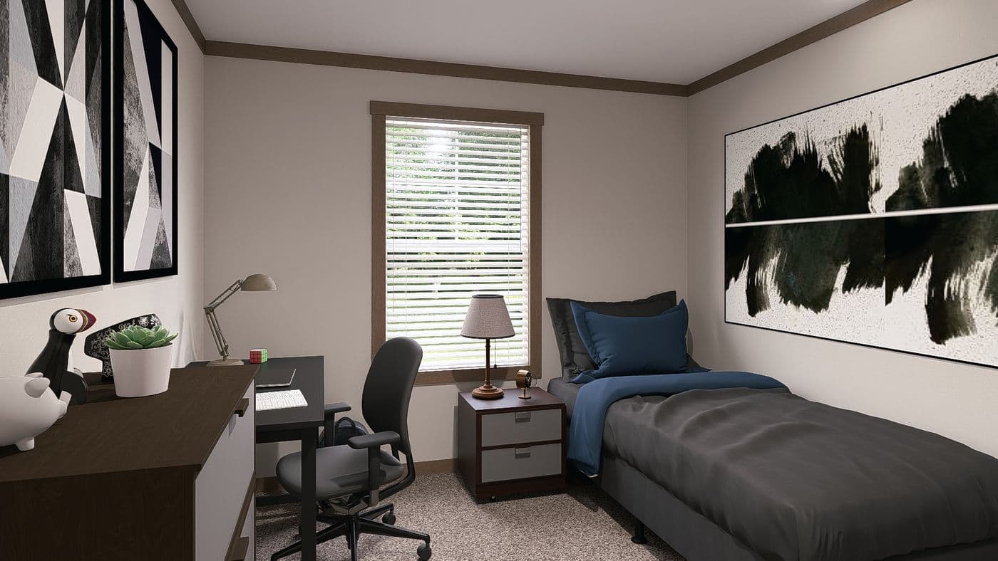 The WILDER Exterior. This Manufactured Mobile Home features 3 bedrooms and 2 baths.
