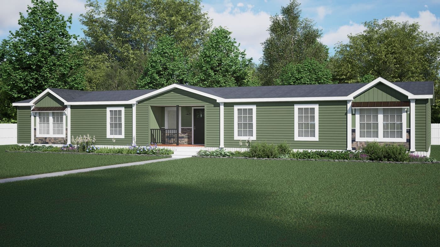 The THE ROCKING CHAIR Exterior. This Manufactured Mobile Home features 3 bedrooms and 2 baths.