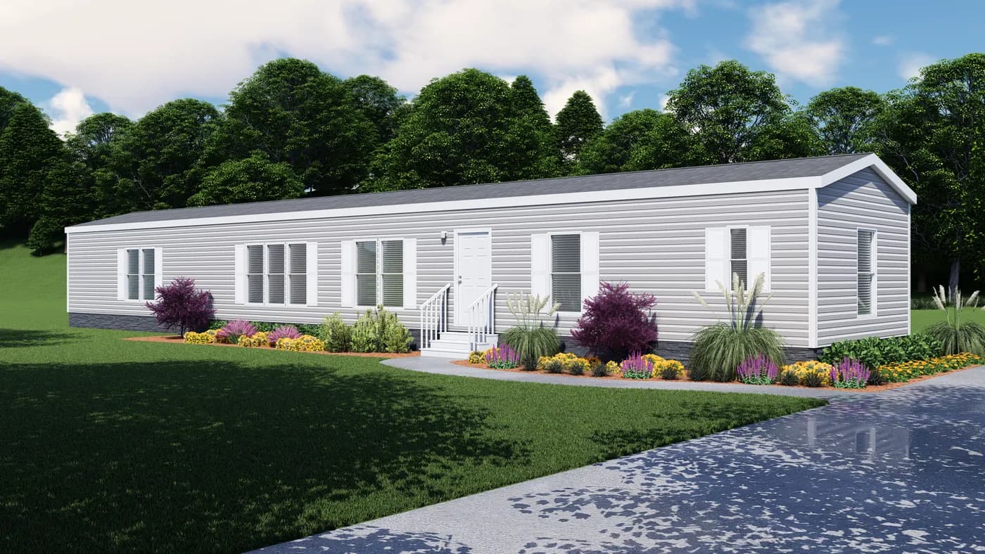 The THE SEASIDE Exterior. This Manufactured Mobile Home features 3 bedrooms and 2 baths.