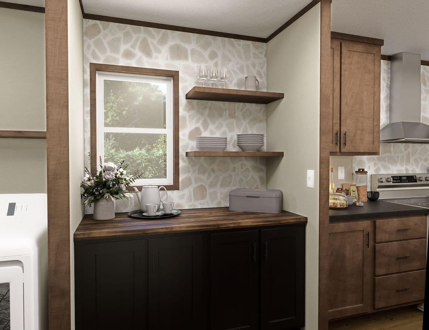 The TUSCANY Exterior. This Manufactured Mobile Home features 2 bedrooms and 2 baths.