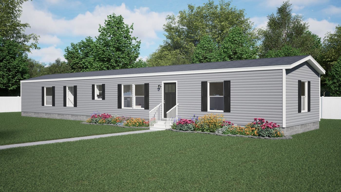 The GRAND Exterior. This Manufactured Mobile Home features 3 bedrooms and 2 baths.