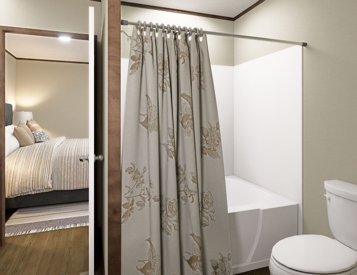 The TUSCANY Exterior. This Manufactured Mobile Home features 2 bedrooms and 2 baths.