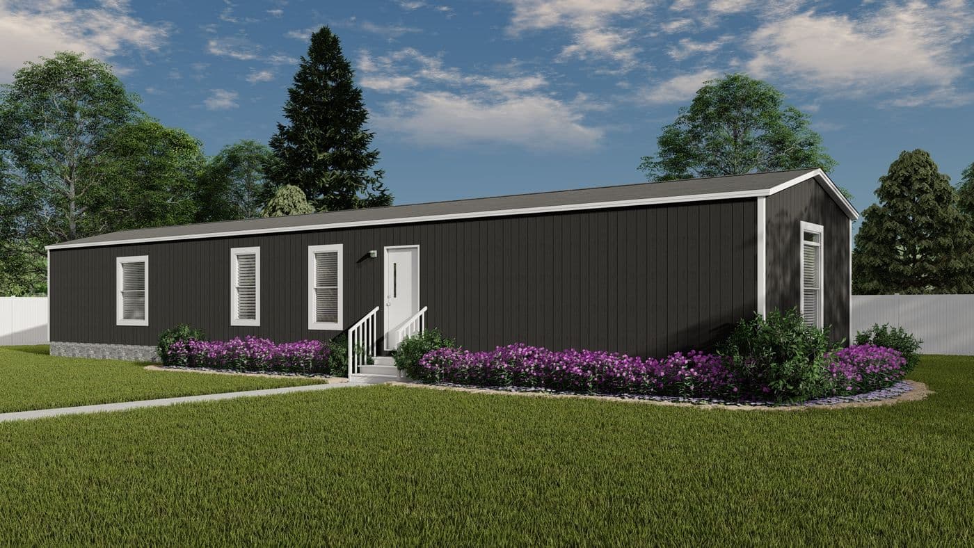 The HOMESTEAD 16683A Exterior. This Manufactured Mobile Home features 3 bedrooms and 2 baths.