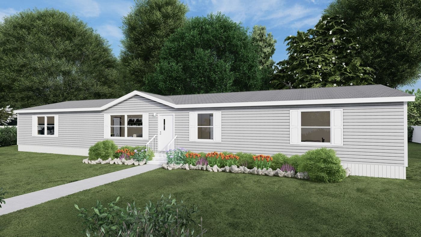 The TRIUMPH Exterior. This Manufactured Mobile Home features 5 bedrooms and 3 baths.