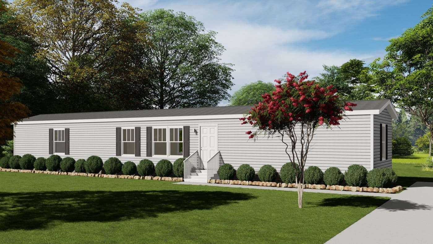 The 777-2 "COOL BREEZE" 7616 Exterior. This Manufactured Mobile Home features 3 bedrooms and 2 baths.