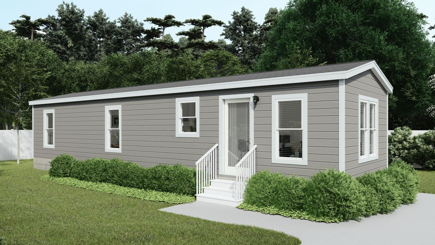 The DRM481M 48'              DREAM Exterior. This Manufactured Mobile Home features 2 bedrooms and 1 bath.