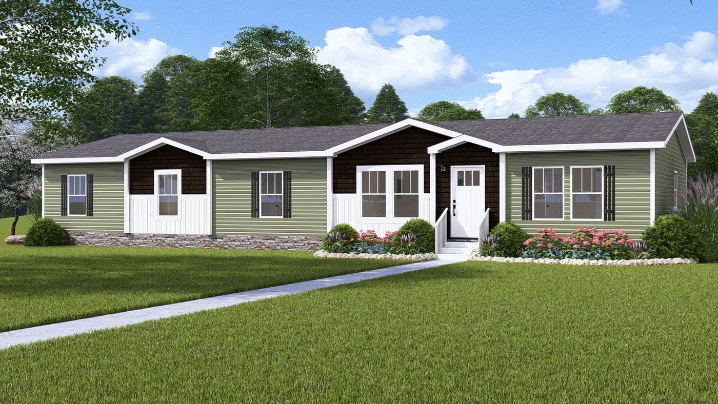 The BOUJEE LUX Exterior. This Manufactured Mobile Home features 4 bedrooms and 3 baths.
