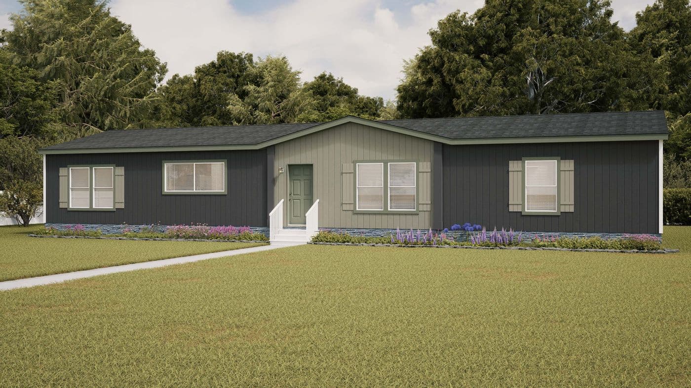 The THE BREEZE 2.5         CLAYTON Exterior. This Manufactured Mobile Home features 4 bedrooms and 2 baths.