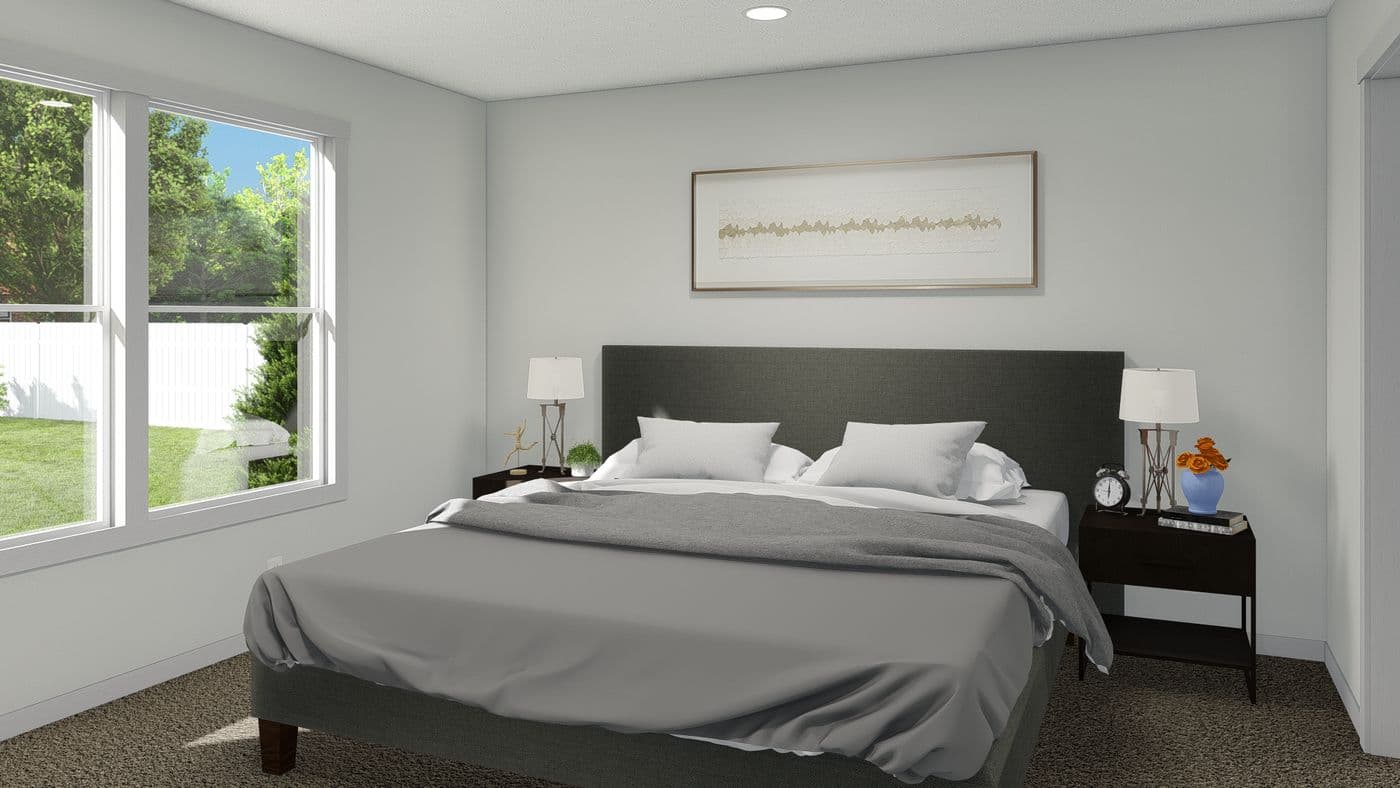 The 2003 ROCKET MAN 66X28 MOD Exterior. This Modular Home features 3 bedrooms and 2 baths.