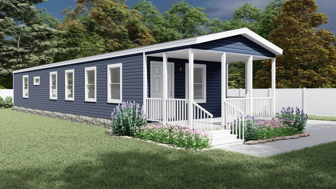 The RIVERVIEW Exterior. This Home features 2 bedrooms and 2 baths.