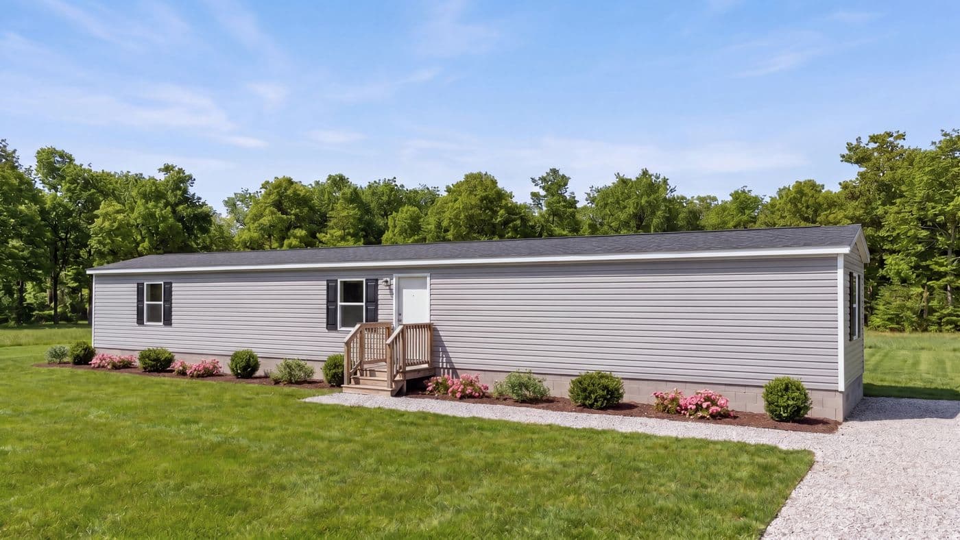 The CYPRESS Exterior. This Manufactured Mobile Home features 4 bedrooms and 2 baths.