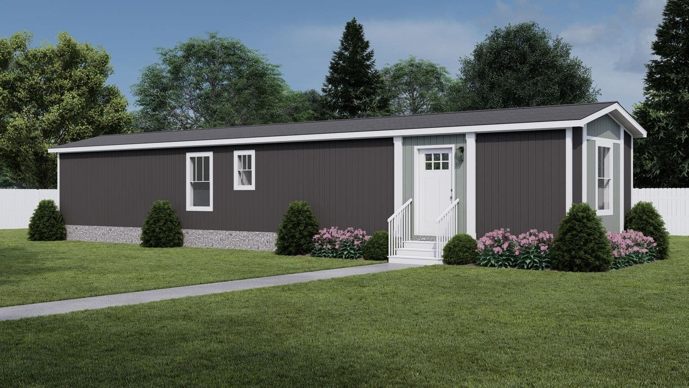 The RESPECT Exterior. This Manufactured Mobile Home features 2 bedrooms and 2 baths.