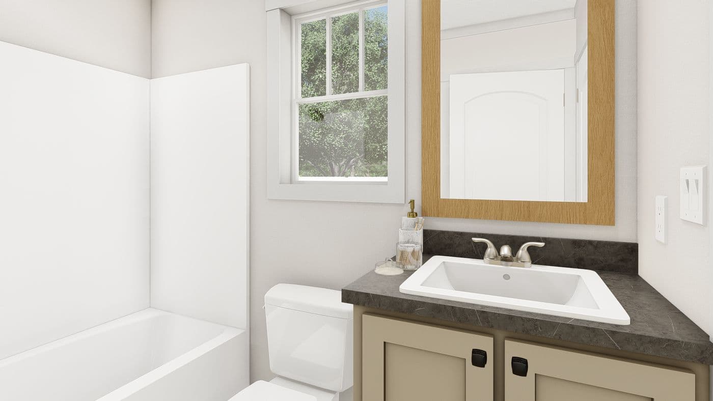The LAYLA Exterior. This Manufactured Mobile Home features 2 bedrooms and 1 bath.